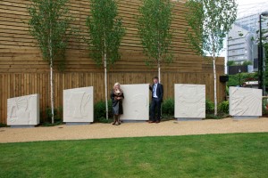 Lady Elsie and sculptor Graeme Mitcheson