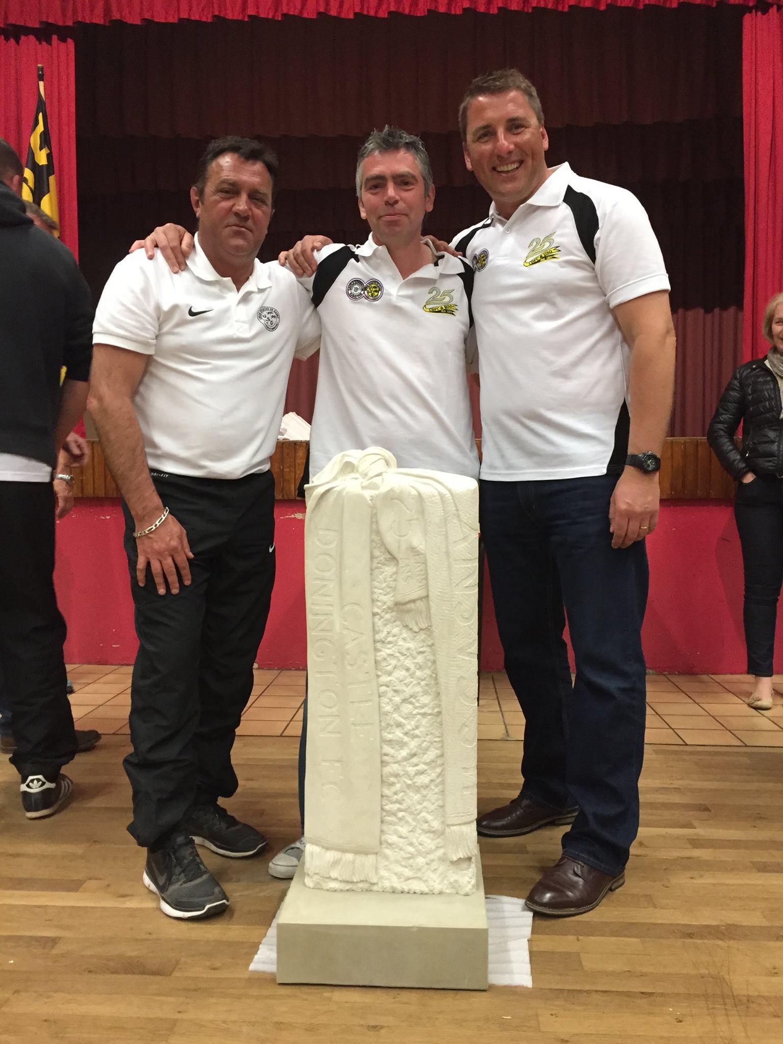 Stone sculpture gift for 25 year twinning anniversary Graeme