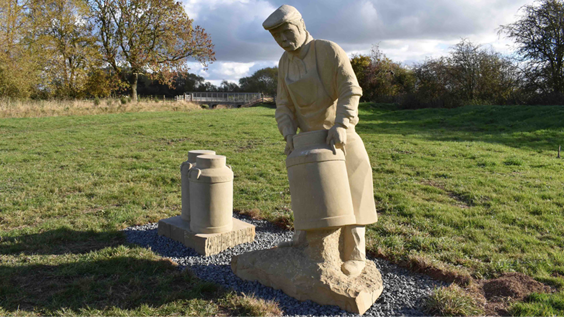 carved stone farmer