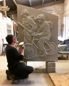 relief carved bike